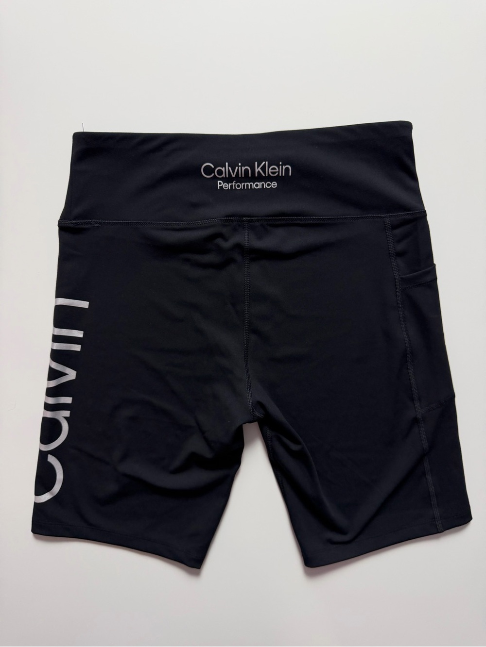 Calvin Klein Performance Biker Activewear Shorts, Black, Size XL